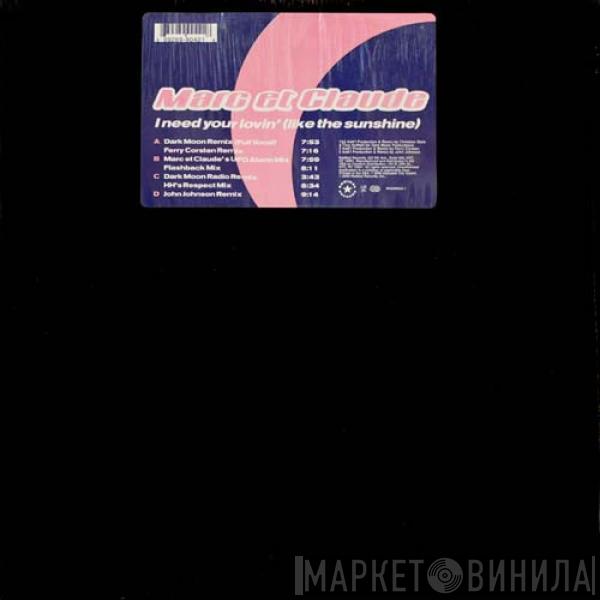 Marc Et Claude  - I Need Your Lovin' (Like The Sunshine)