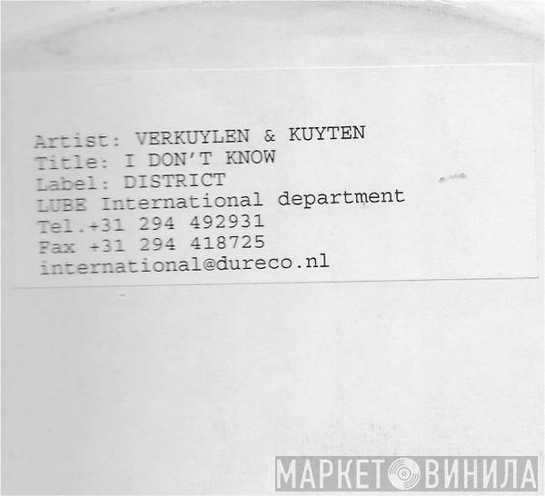 Marco Verkuylen, Benjamin Kuyten - I Don't Know