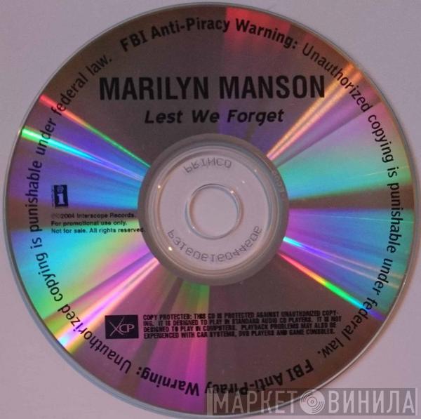  Marilyn Manson  - Lest We Forget