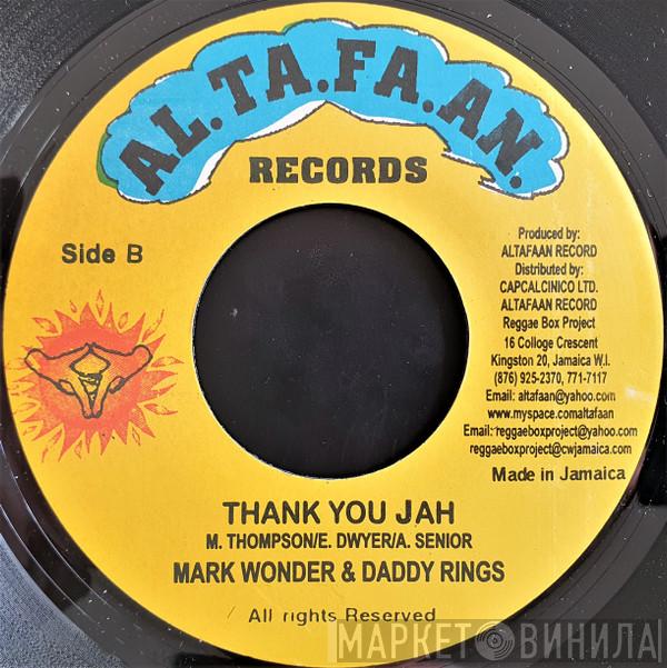 Mark Wonder, Daddy Rings, Natural Black - Thank You Jah / Why Can't We