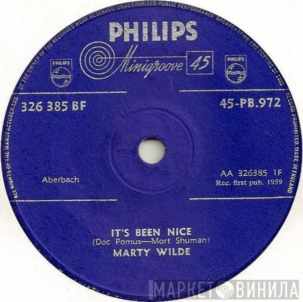 Marty Wilde - It's Been Nice / Bad Boy