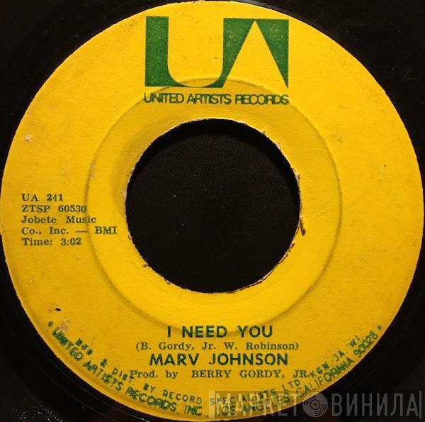 Marv Johnson - I Need You / (You've Got To) Move Two Mountains