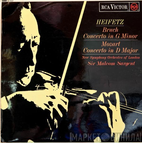 Max Bruch, Wolfgang Amadeus Mozart, Jascha Heifetz, Sir Malcolm Sargent, The New Symphony Orchestra Of London - Concerto In G Minor / Concerto In D Major