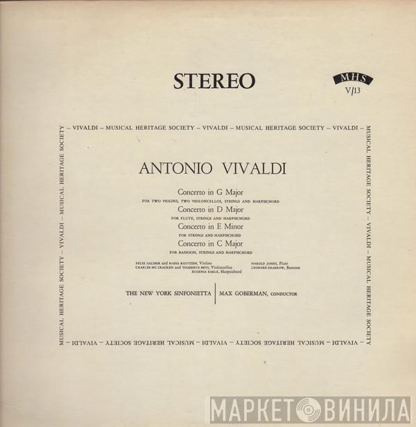 , Max Goberman  New York Sinfonietta  - Antonio Vivaldi: Concertos In G Major (26), D Major (153), E Minor (56), C Major (282)