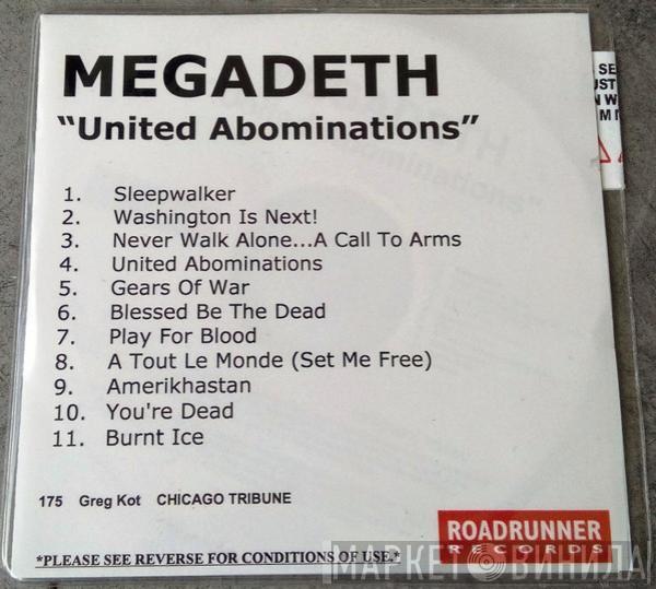  Megadeth  - United Abominations