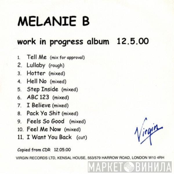  Melanie B  - Work In Progress Album 12.5.00