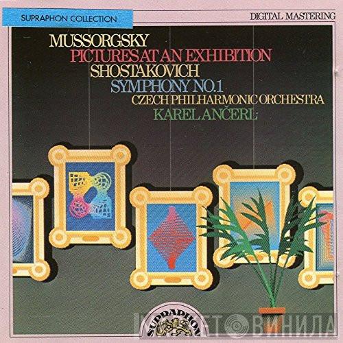 Modest Mussorgsky, Dmitri Shostakovich, The Czech Philharmonic Orchestra, Karel Ančerl - Pictures At An Exhibition / Symphony No. 1