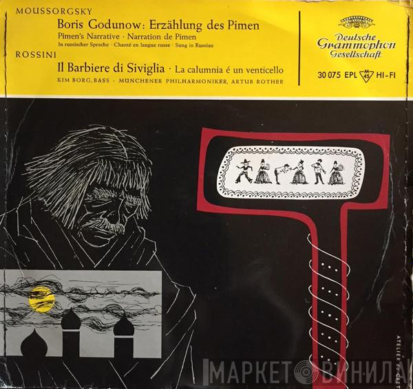 Modest Mussorgsky, Gioacchino Rossini, Münchner Philharmoniker, Artur Rother, Kim Borg - Boris Godunow: Erzählung Des Pimen / Il Barbiere Di Siviglia