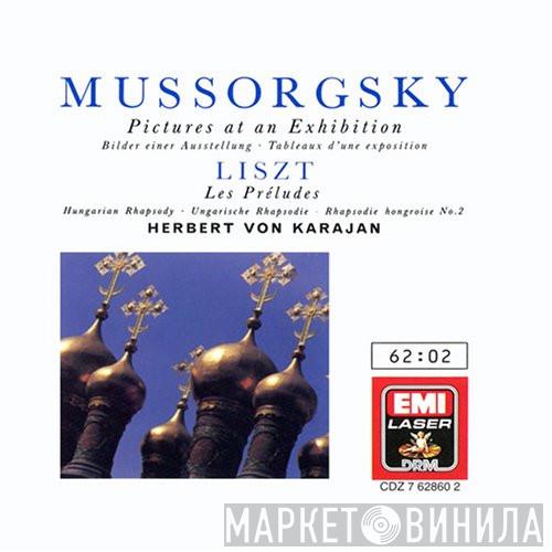 Modest Mussorgsky, Franz Liszt, Herbert von Karajan, Philharmonia Orchestra - Pictures At An Exhibition | Les Préludes, Hungarian Rhapsody No. 2