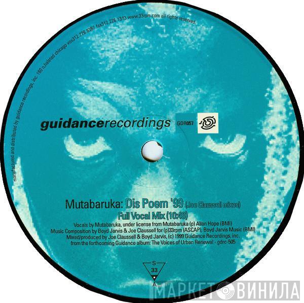 Mutabaruka - Dis Poem '99 (Joe Claussell Mixes)