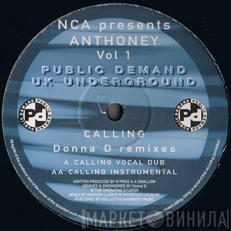 NCA, Anthoney - Vol. 1 (Donna D Remixes)