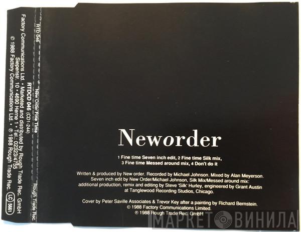  New Order  - Fine Time