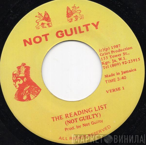 Not Guilty  - The Reading List