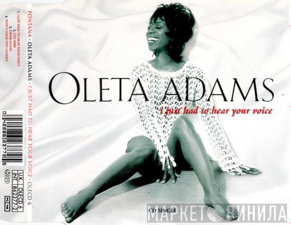 Oleta Adams - I Just Had To Hear Your Voice