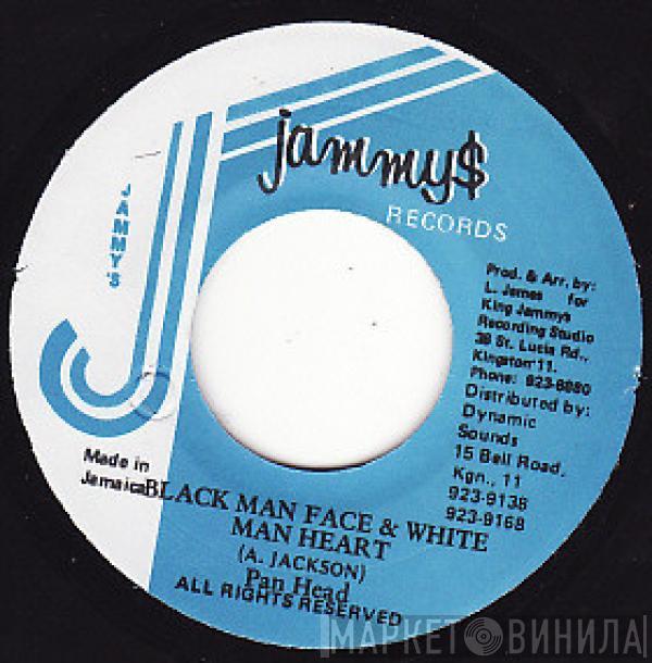 Pan Head - Black Man Face & White Man Heart