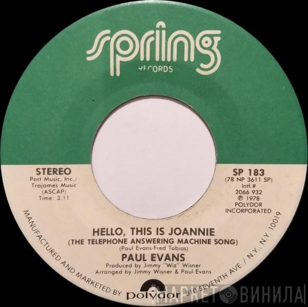  Paul Evans  - Hello, This Is Joannie (The Telephone Answering Machine Song)