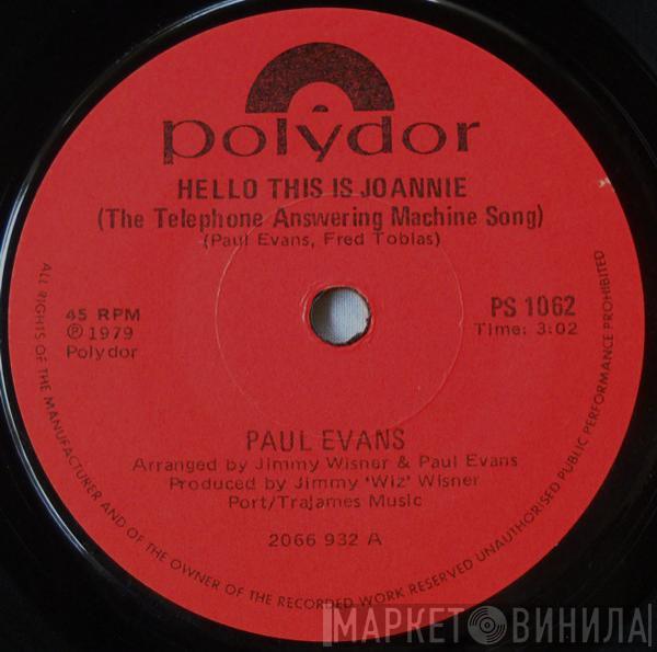 Paul Evans  - Hello, This Is Joannie (The Telephone Answering Machine Song)