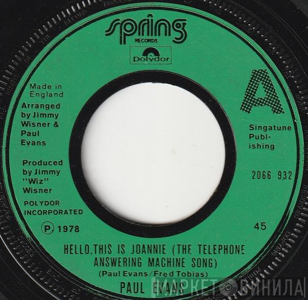  Paul Evans  - Hello, This Is Joannie (The Telephone Answering Machine Song)
