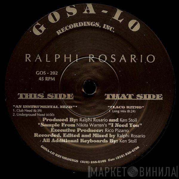  Ralphi Rosario  - An Instrumental Need