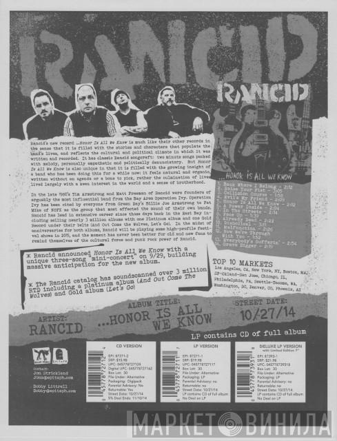  Rancid  - ...Honor Is All We Know
