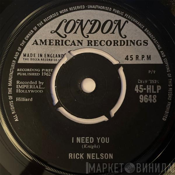 Ricky Nelson  - It's Up To You