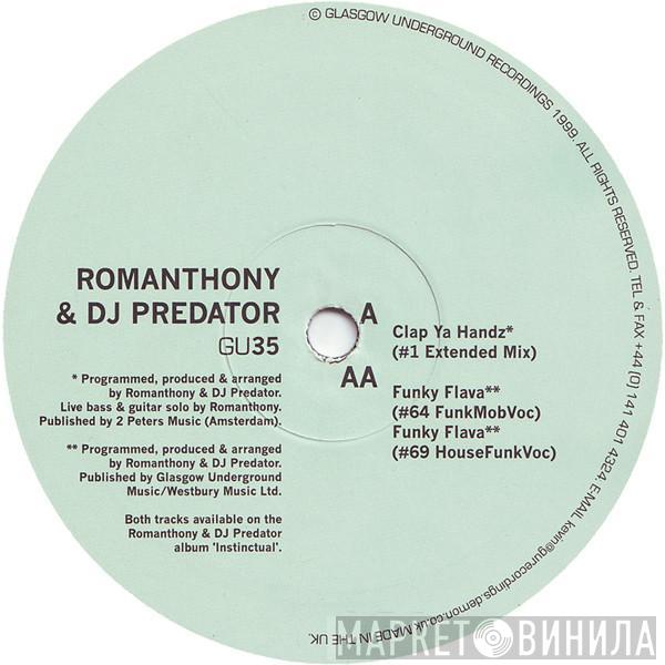 Romanthony, DJ Predator - Clap Ya Handz / Funky Flava