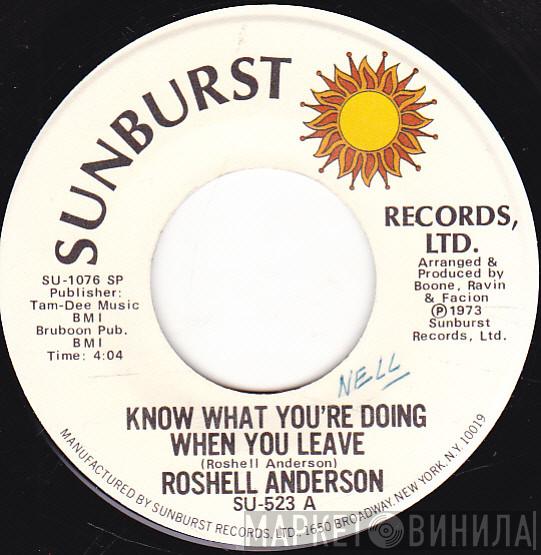 Roshell Anderson, Jesse Boone & The Astros - Know What You're Doing When You Leave / No Particular One