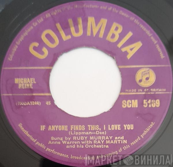 Ruby Murray - If Anyone Finds This, I Love You / Before We Know It