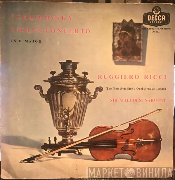, Ruggiero Ricci , Sir Malcolm Sargent , Pyotr Ilyich Tchaikovsky  The New Symphony Orchestra Of London  - Concerto For Violin In D Major, Opus 35
