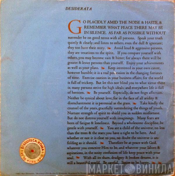 , Rui De Carvalho  Les Crane  - Desiderata