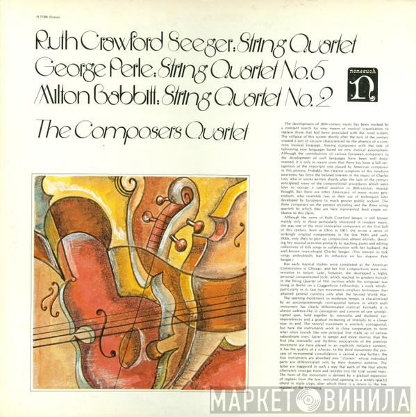 Ruth Crawford Seeger, George Perle, Milton Babbitt, The Composers Quartet - String Quartet / String Quartet No. 5 / String Quartet No. 2