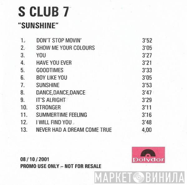  S Club 7  - Sunshine
