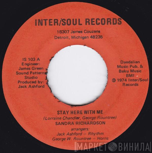 Sandra Richardson - Stay Here With Me / Don't Let Me Down