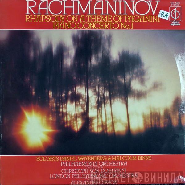 Sergei Vasilyevich Rachmaninoff, Daniel Wayenberg, Malcolm Binns, Philharmonia Orchestra, Christoph von Dohnányi, The London Philharmonic Orchestra, Alexander Gibson - Rhapsody On A Theme Of Paganini / Piano Concerto No.1