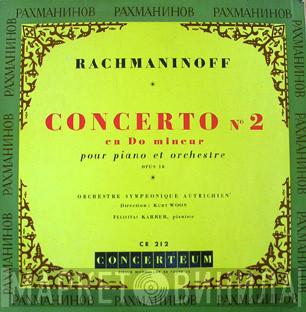 - Sergei Vasilyevich Rachmaninoff , Tonkünstler Orchestra , Felicitas Karrer  Kurt Wöss  - Concerto N° 2 En Do Mineur Pour Piano Et Orchestre, Opus 18