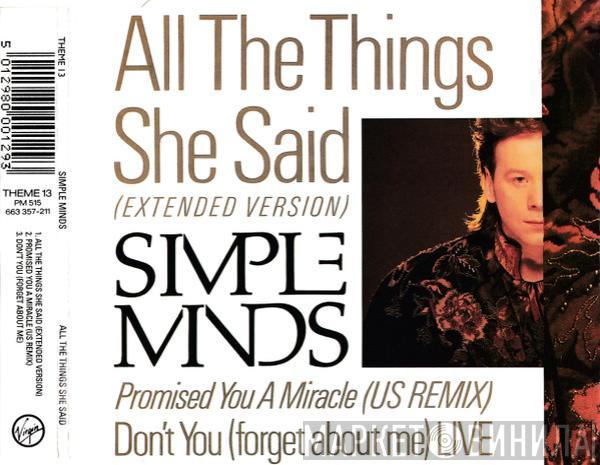  Simple Minds  - All The Things She Said (Extended Version)