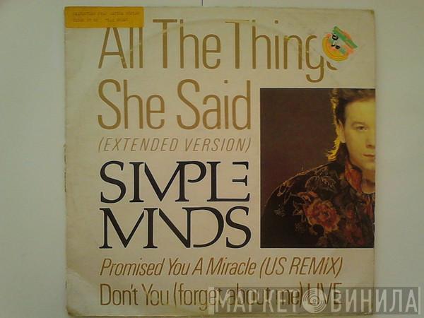  Simple Minds  - All The Things She Said (Extended Version)