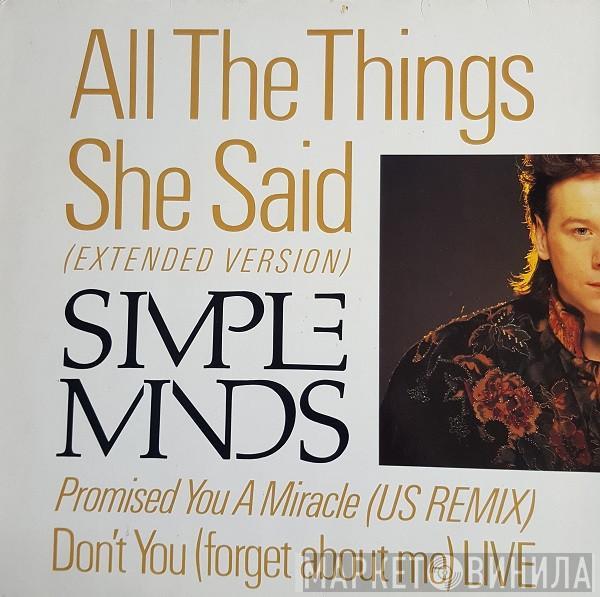  Simple Minds  - All The Things She Said (Extended Version)