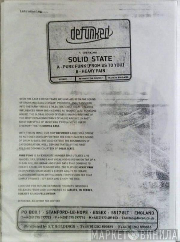 Solid State - Pure Funk  (From Us To You) / Heavy Pain