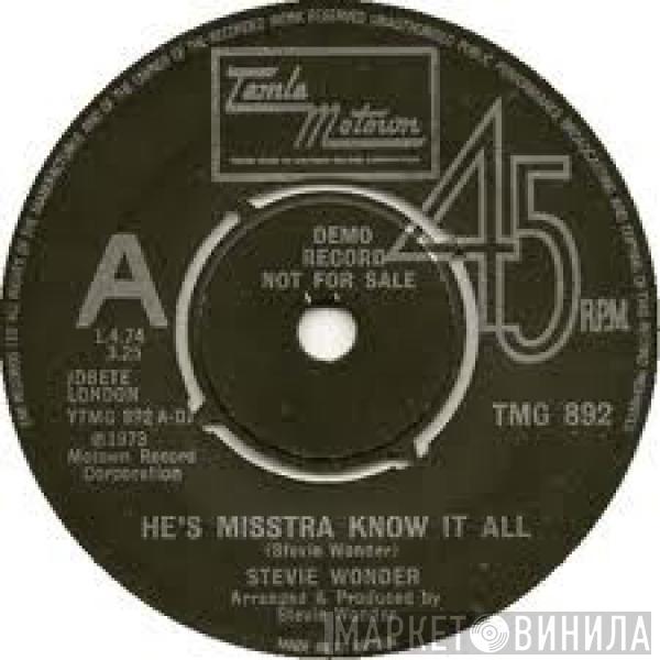  Stevie Wonder  - He's Misstra Know It All