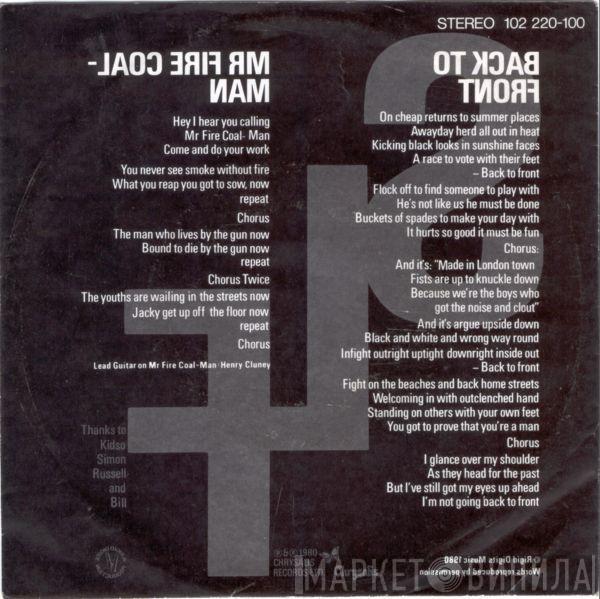 Stiff Little Fingers - Back To Front / Mr Fire Coal-Man