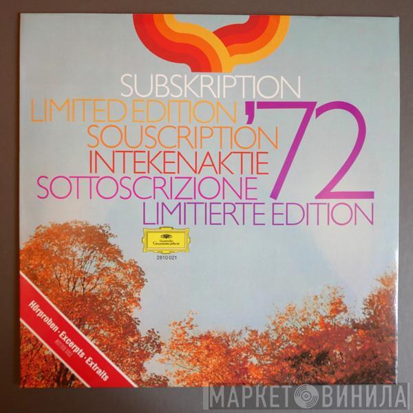  - Subskription Intekenaktie Sottoscrizione Limited Edition '72