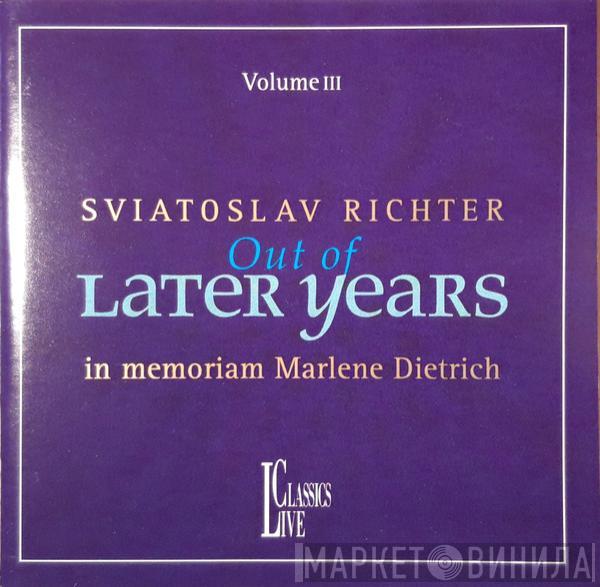 , Sviatoslav Richter , Joseph Haydn , Ludwig van Beethoven , Frédéric Chopin , Alexander Scriabine , Claude Debussy  Maurice Ravel  - In Memoriam Marlene Dietrich
