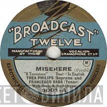 Thea Philips, Francesco Vada - Miserere / Barcarolle