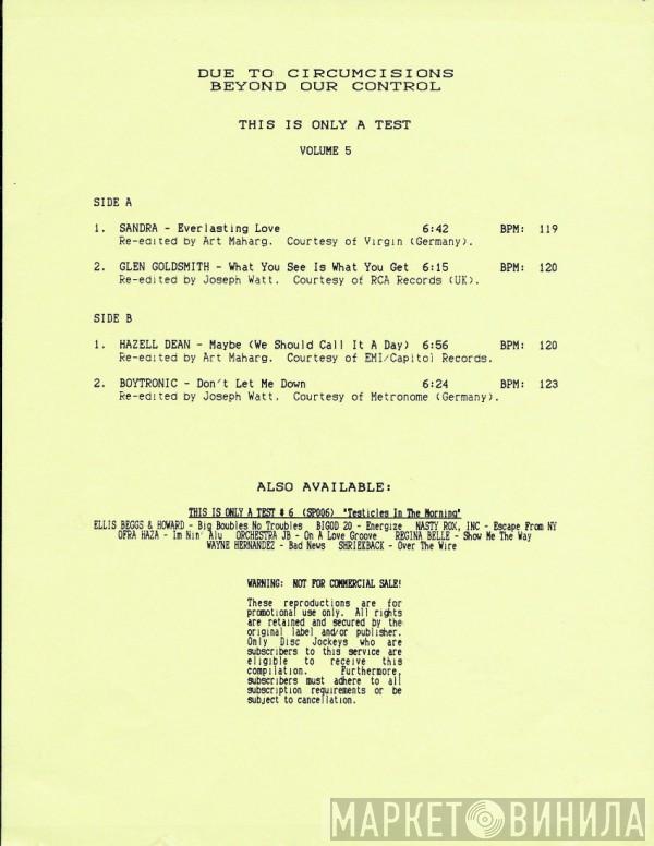  - This Is Only A Test! (Volume 5)
