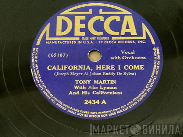 Tony Martin  - California Here I Come / Avalon 