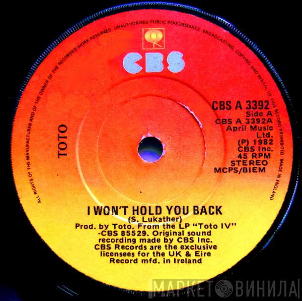 Toto - I Won't Hold You Back