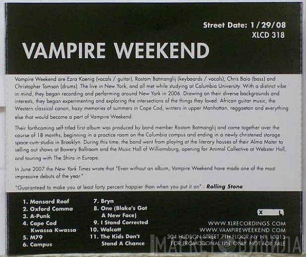  Vampire Weekend  - Vampire Weekend