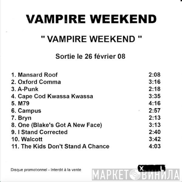  Vampire Weekend  - Vampire Weekend