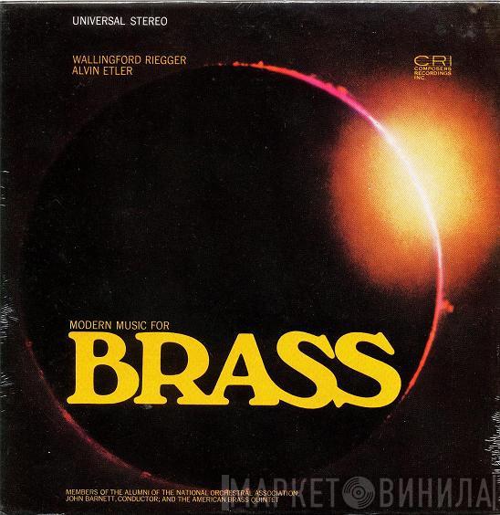 Wallingford Riegger, Alvin Etler - Modern Music For Brass